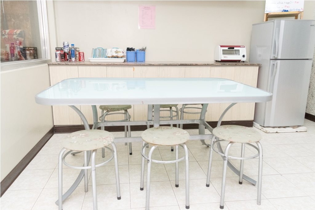 Dining table and chairs at the pantry