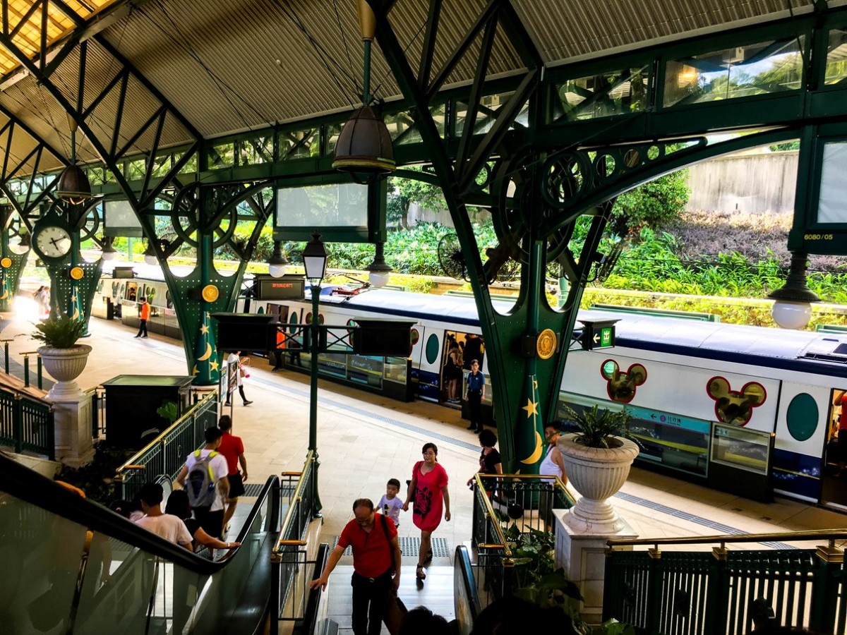 Disney Train Platform at Hong Kong Disneyland