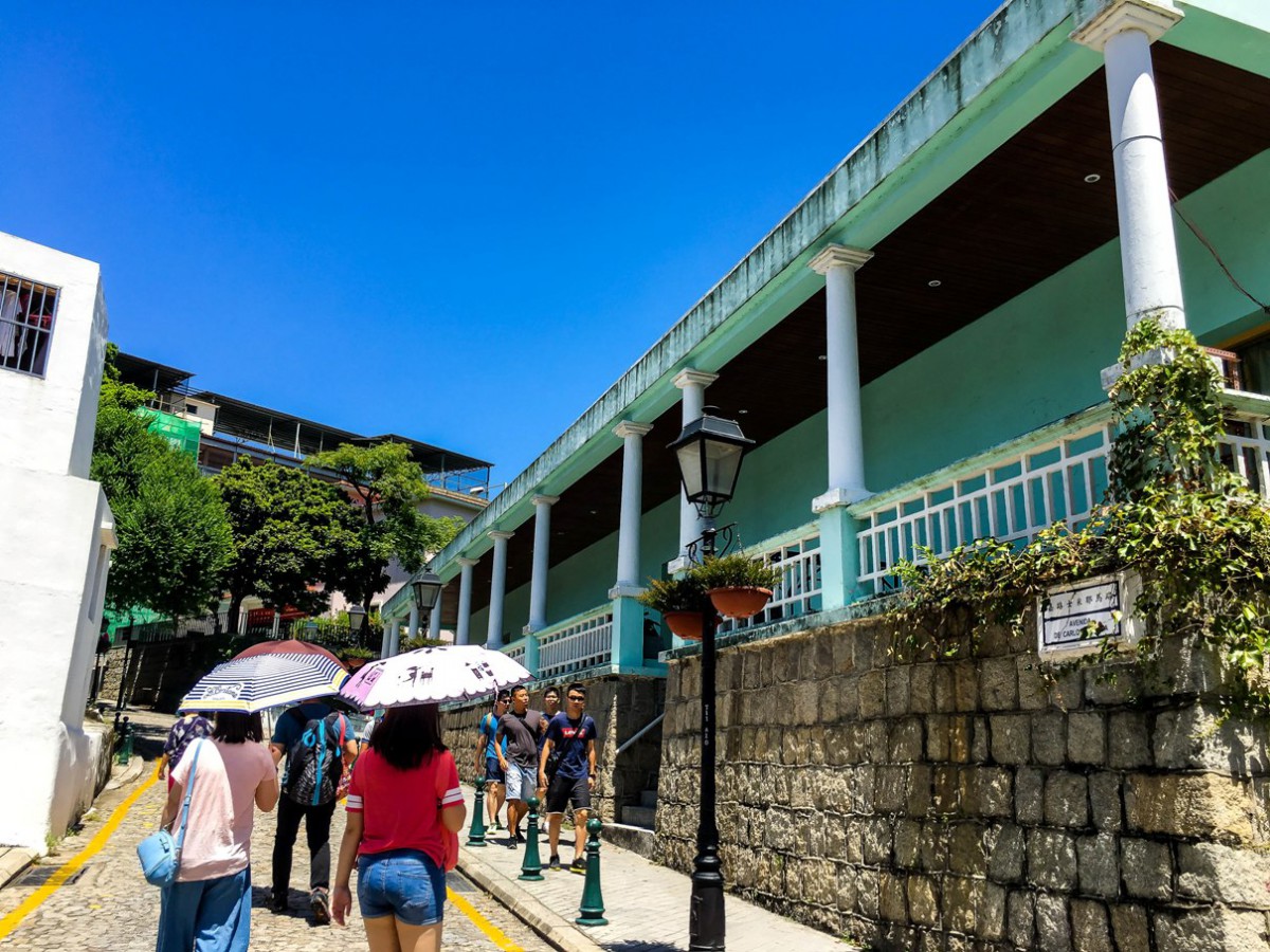 Tourists wandering about