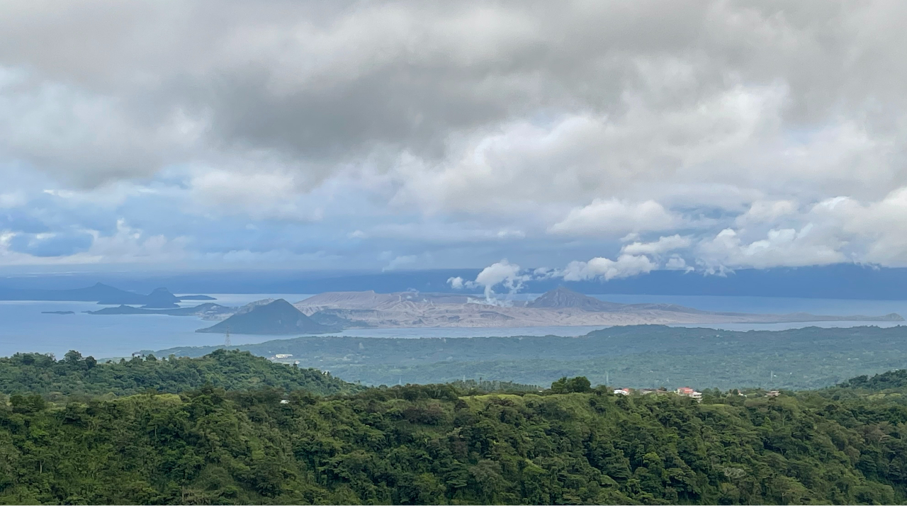View of Taal Lake Emitting Smog